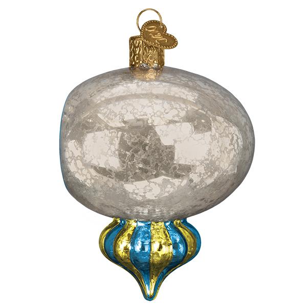 Old World Christmas Blown Glass Ornament - Shiny Mercury Reflection